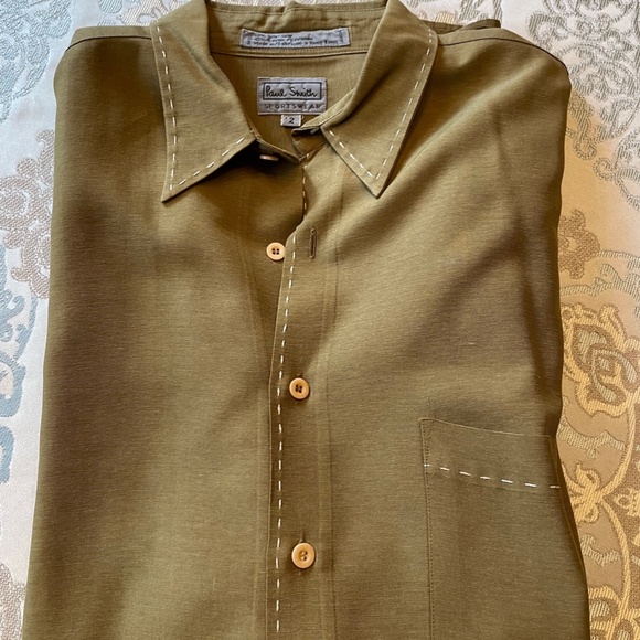 Paul Smith Silk Blend Shirt with Stitching Detail Large - Picture 4 of 6